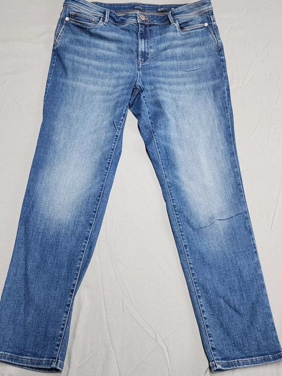 J. Jill Denim - J. Jill Authentic Fit Slim Ankle Jeans Womens 14T Blue Stretch Mid Rise Denim